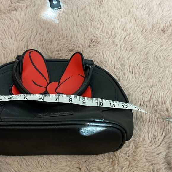 Disney Lounge-fly Minnie Mouse Satchel Handbag Black Red Bow Rare - Picture 8 of 12